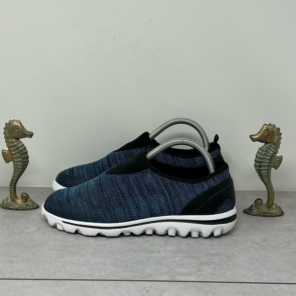 PROPET Women's TRAVELACTIV Slip On Comfort Sneakers Shoes BLUE W5104 Size 8.5M
